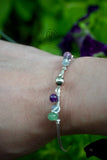 Sterling Silver Mixed Bead Cuff Bracelet