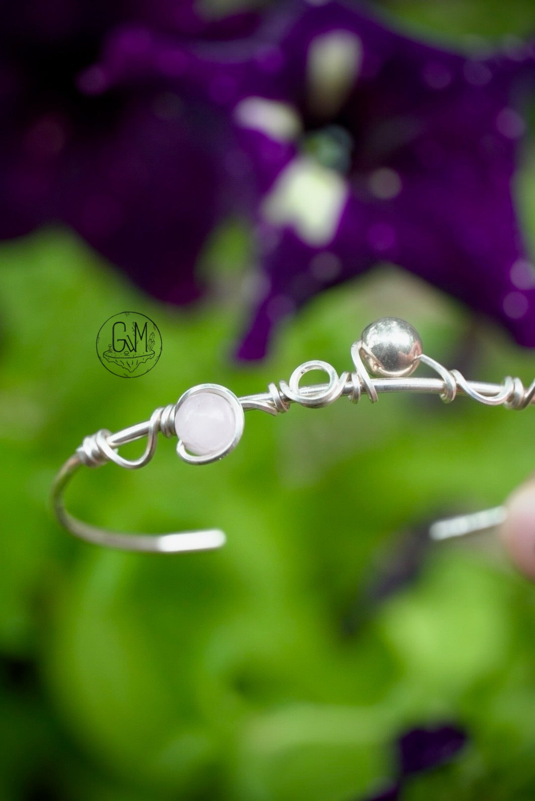 Sterling Silver Mixed Bead Cuff Bracelet