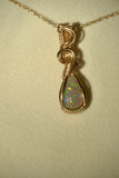 Natural Dark Ethiopian Opal in 14k Gold Filled