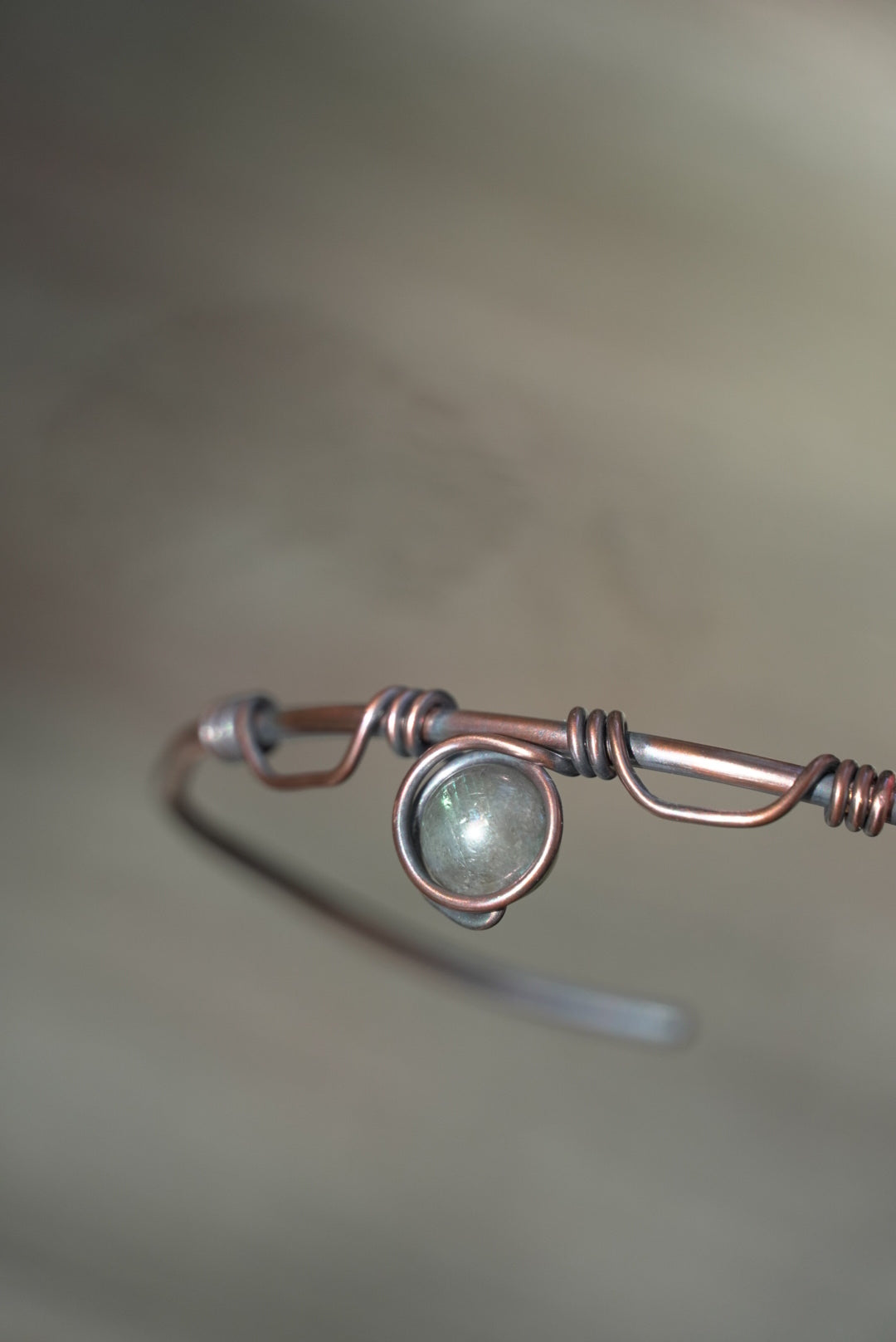 Labradorite Copper Cuff Bracelet