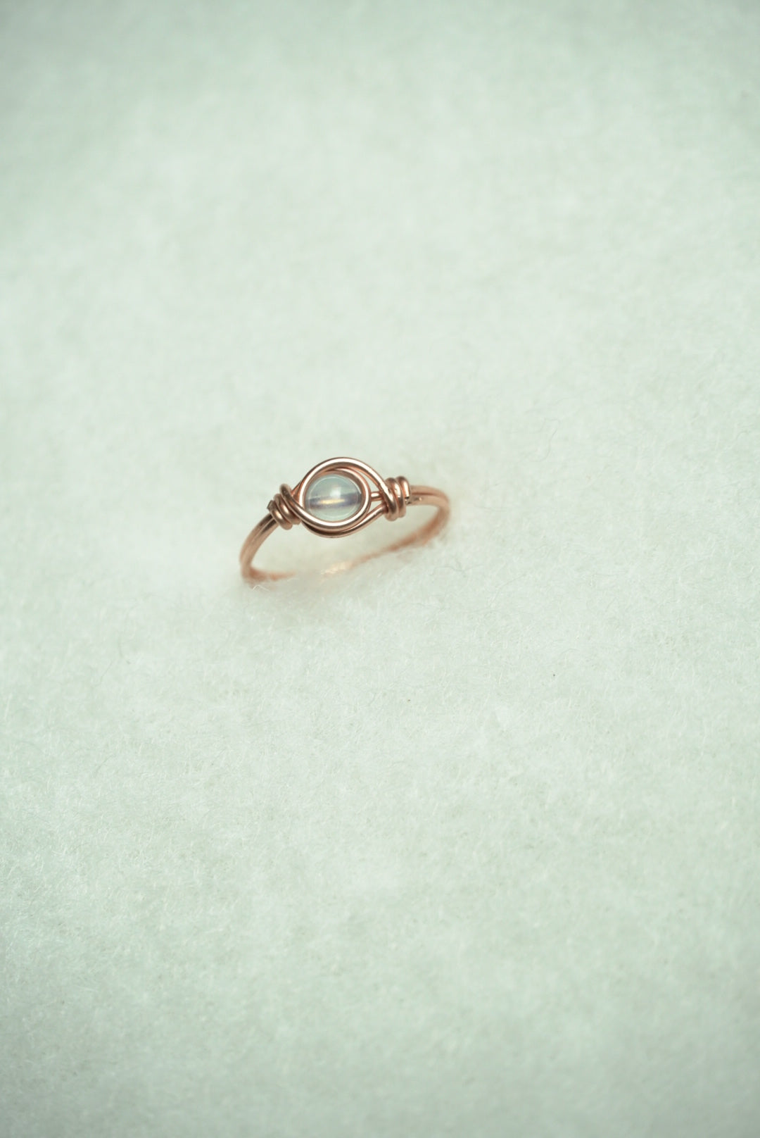 14k Rose Gold Filled Sapphire Ring: Size 4