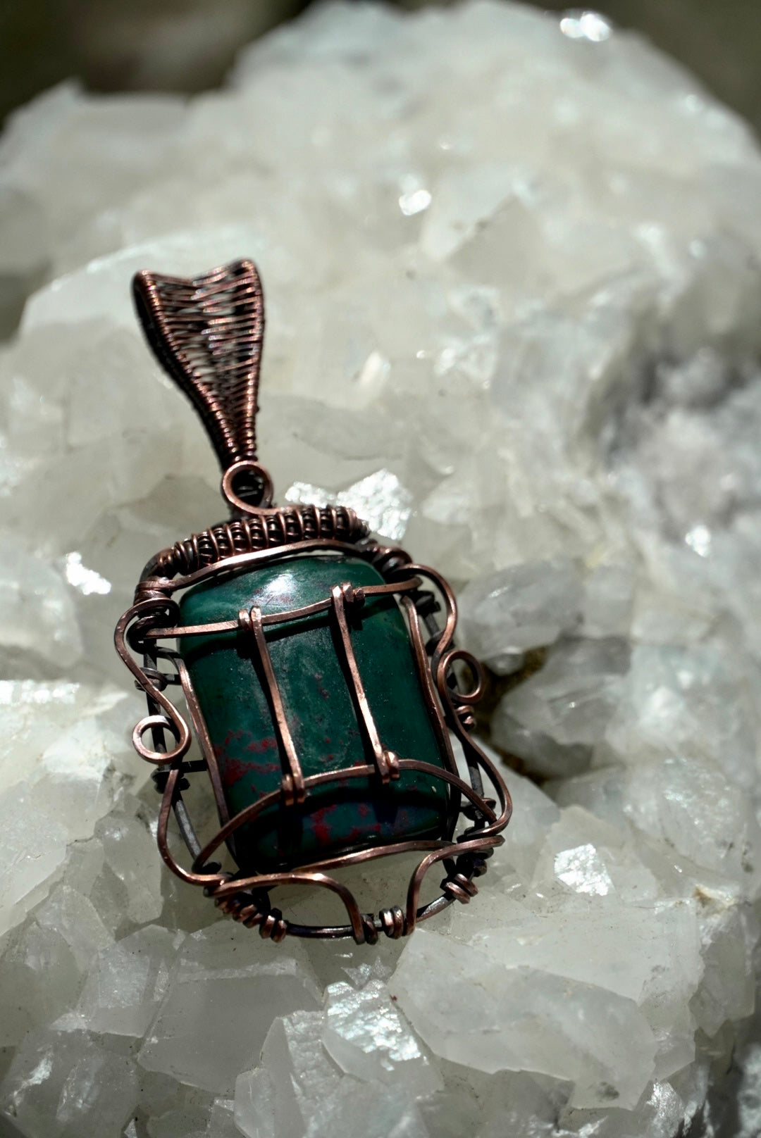 Gemini Bloodstone Zodiac Pendant