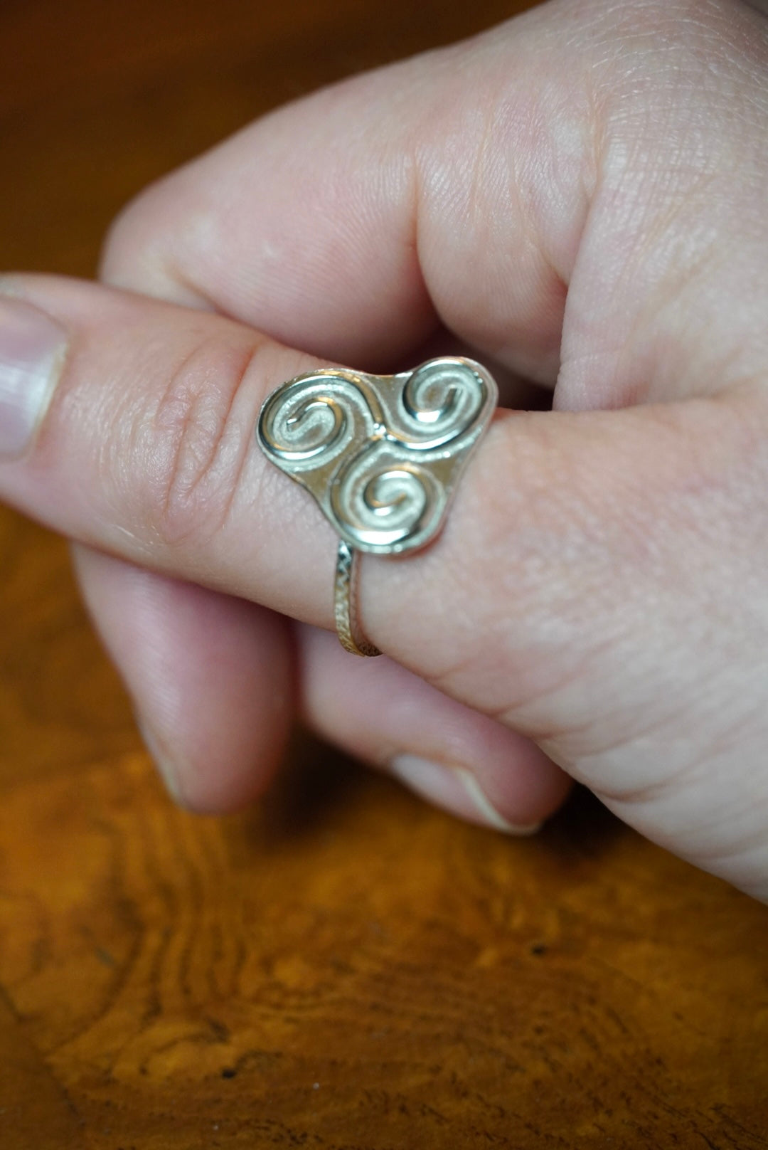 Triskelion Silver Ring