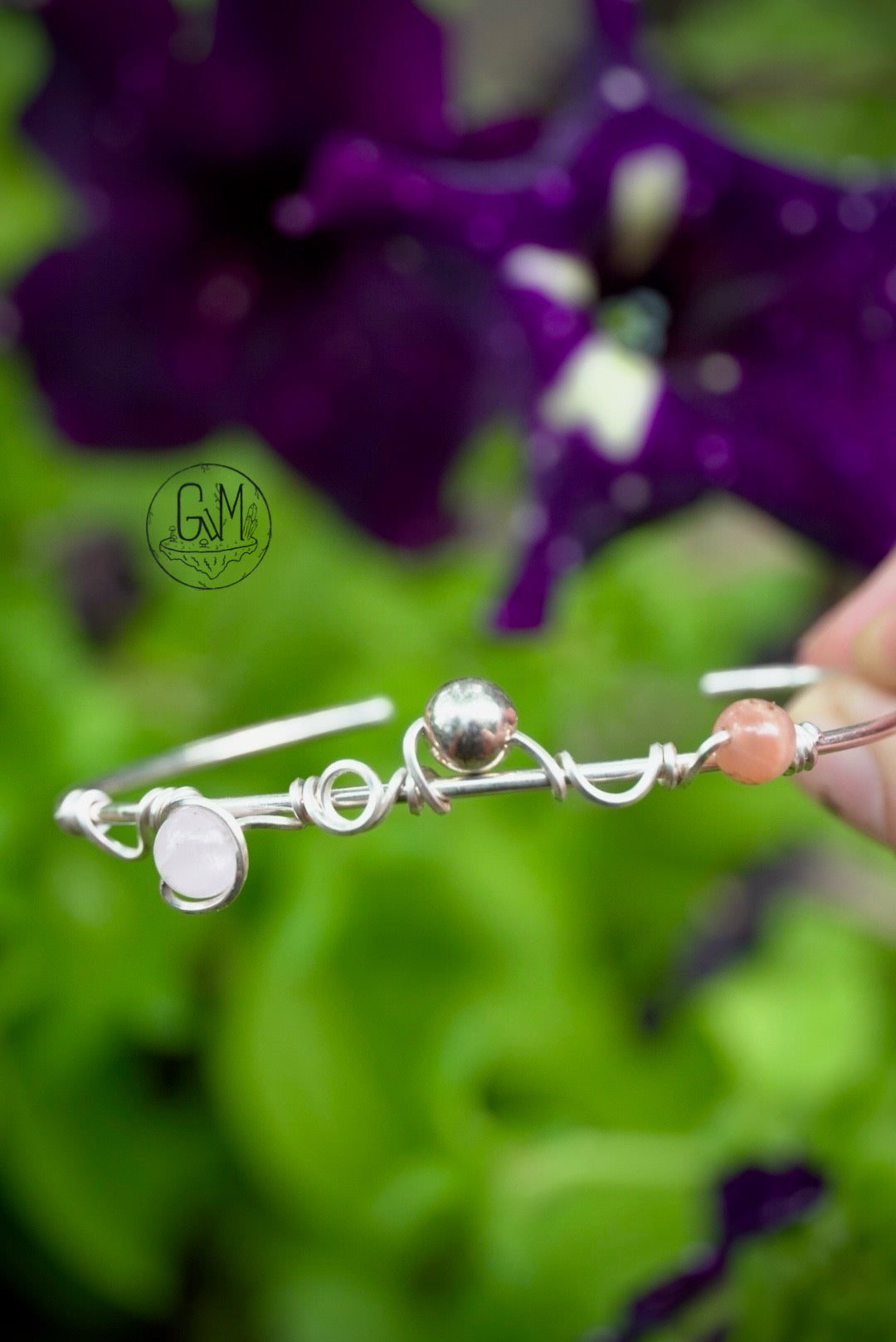 Sterling Silver Mixed Bead Cuff Bracelet