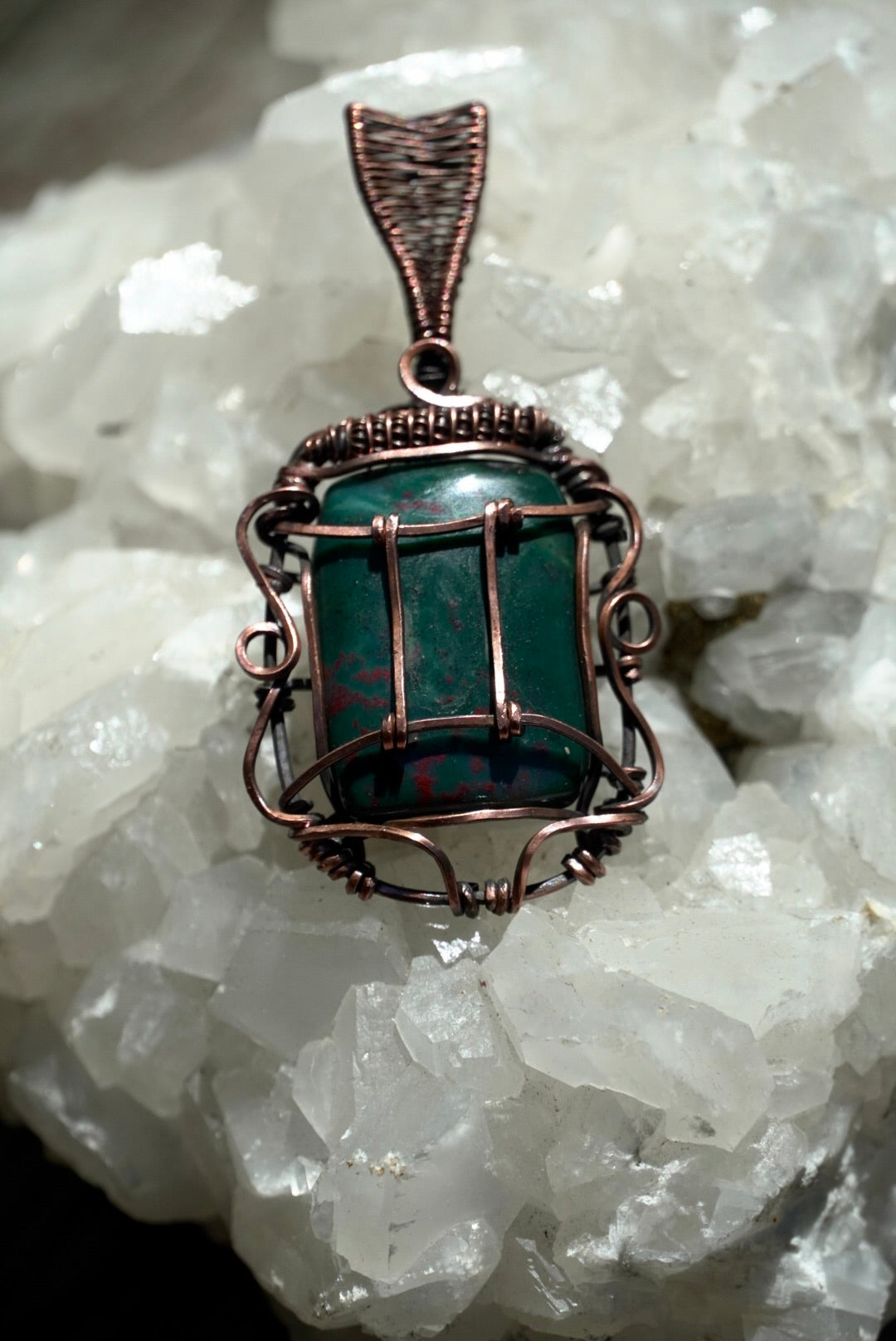 Gemini Bloodstone Zodiac Pendant