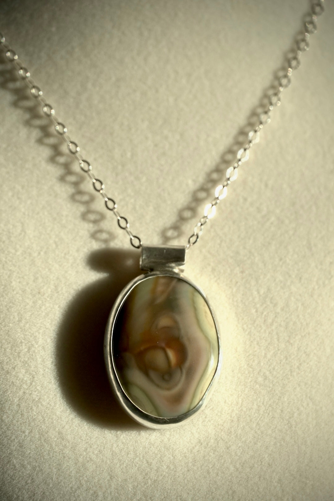 Silver Polychrome Jasper Pendant