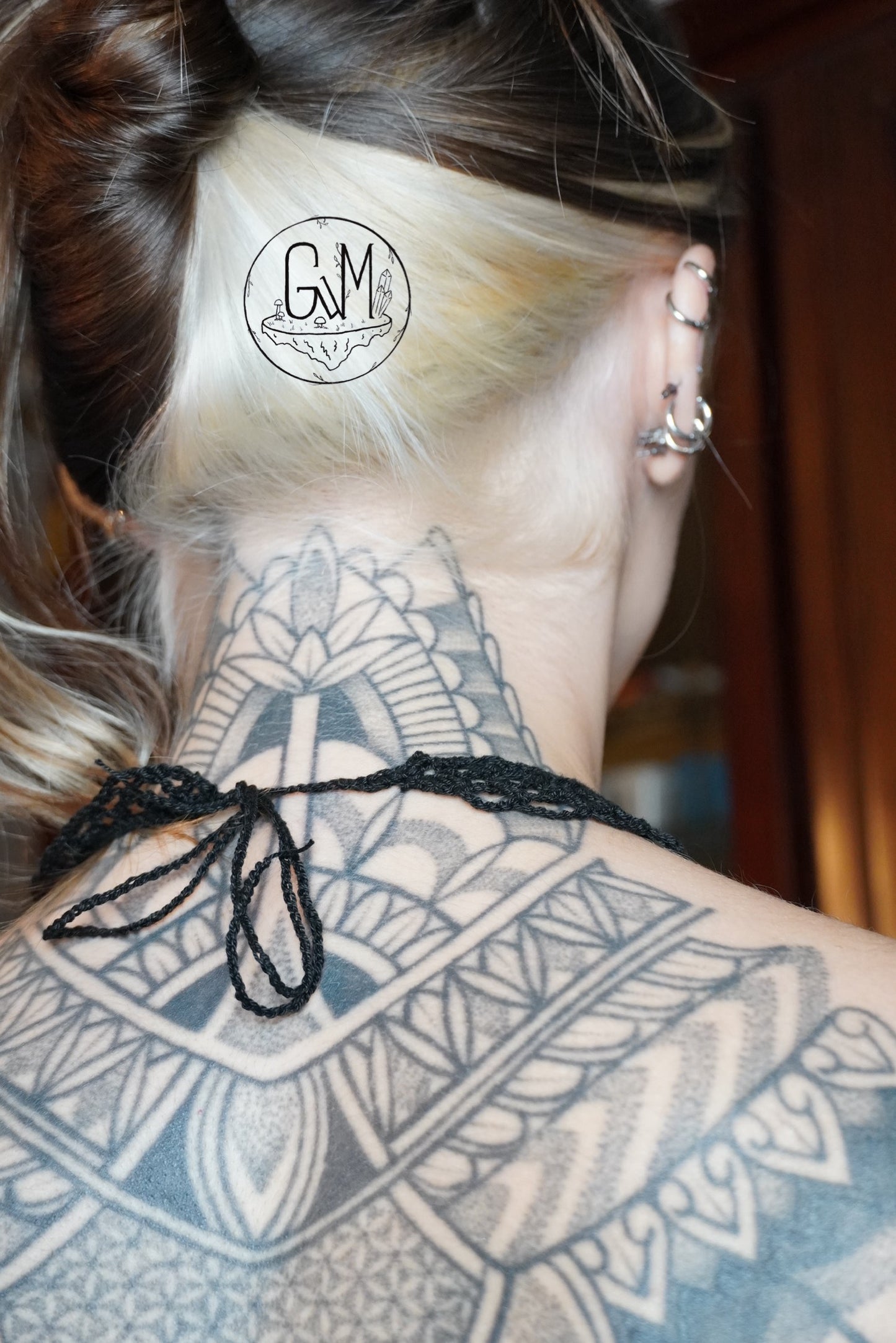 Crocheted Black Lace Collar