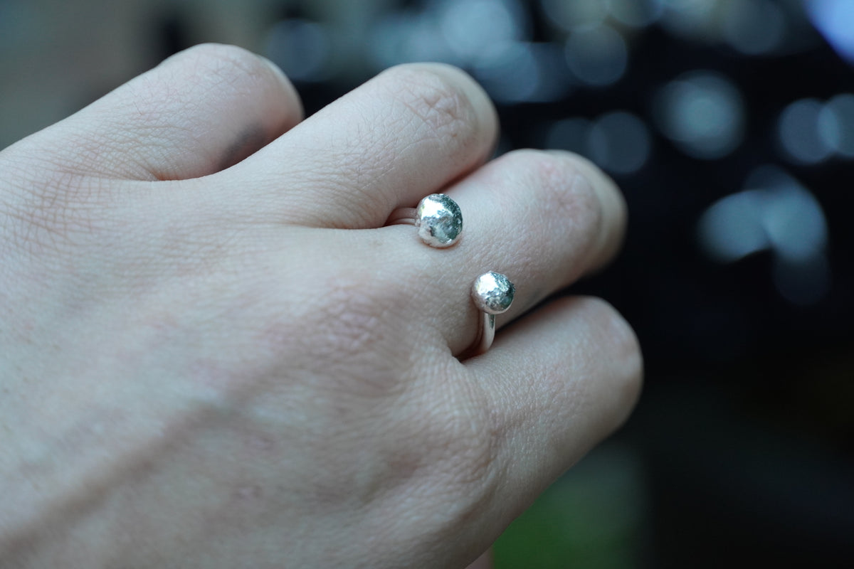 Sterling Silver Organic Orb Ring