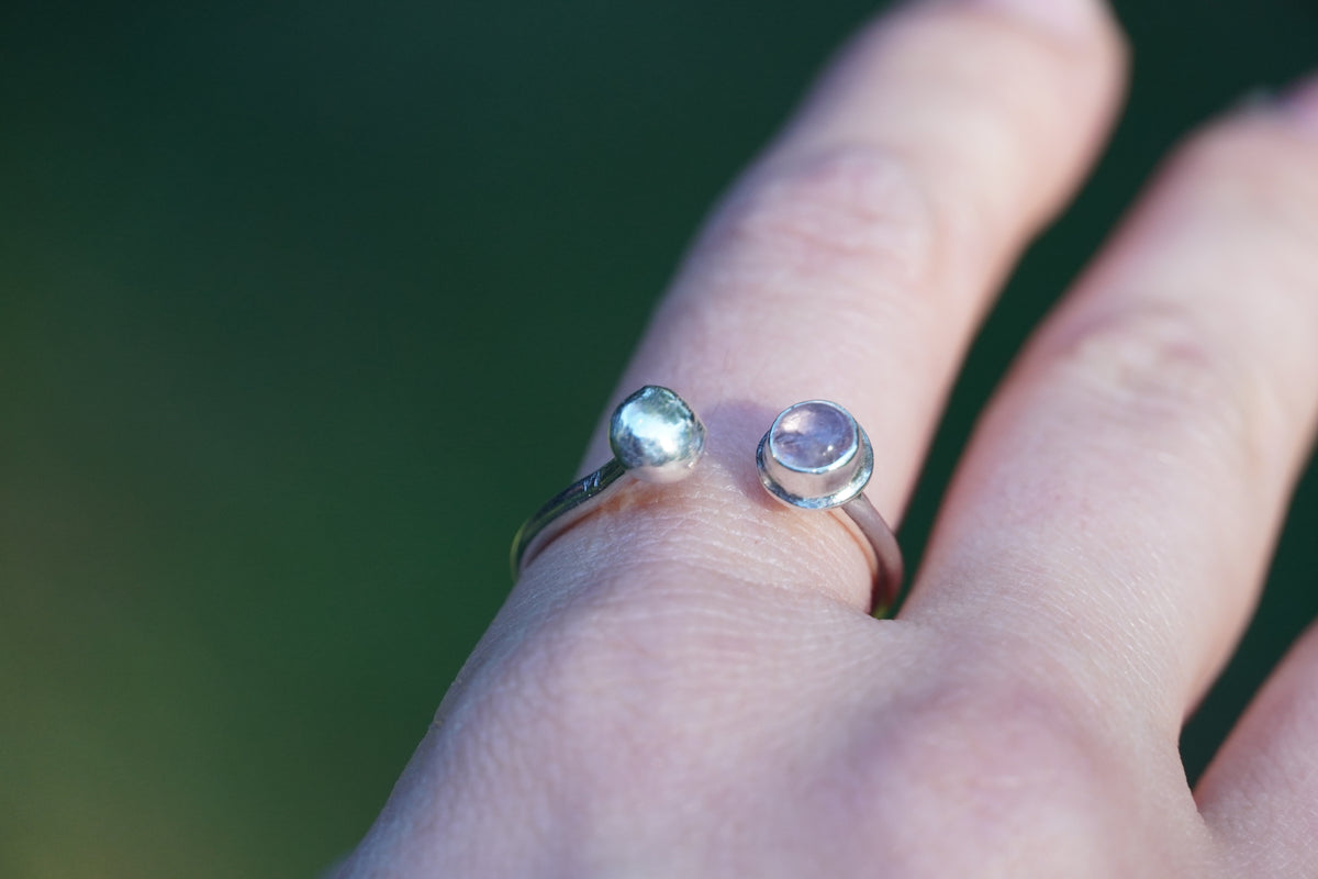 Sterling Silver Amethyst Open Ring