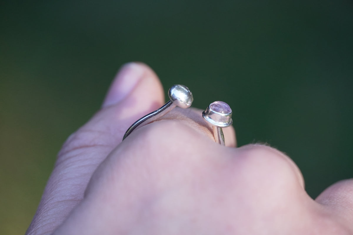 Sterling Silver Amethyst Open Ring