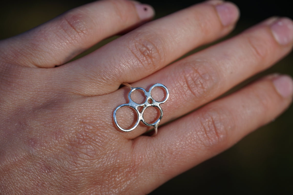 Sterling Silver Organic Bubble Ring