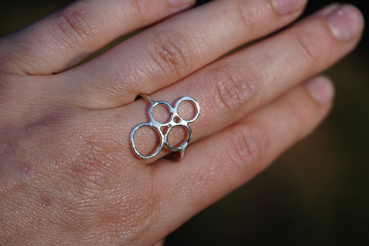 Sterling Silver Organic Bubble Ring