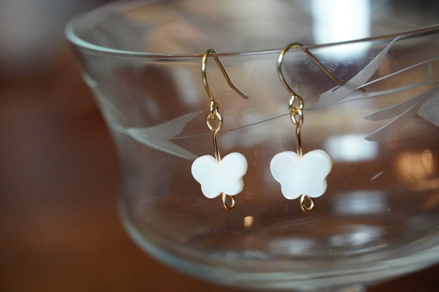 Glass Butterfly Earrings