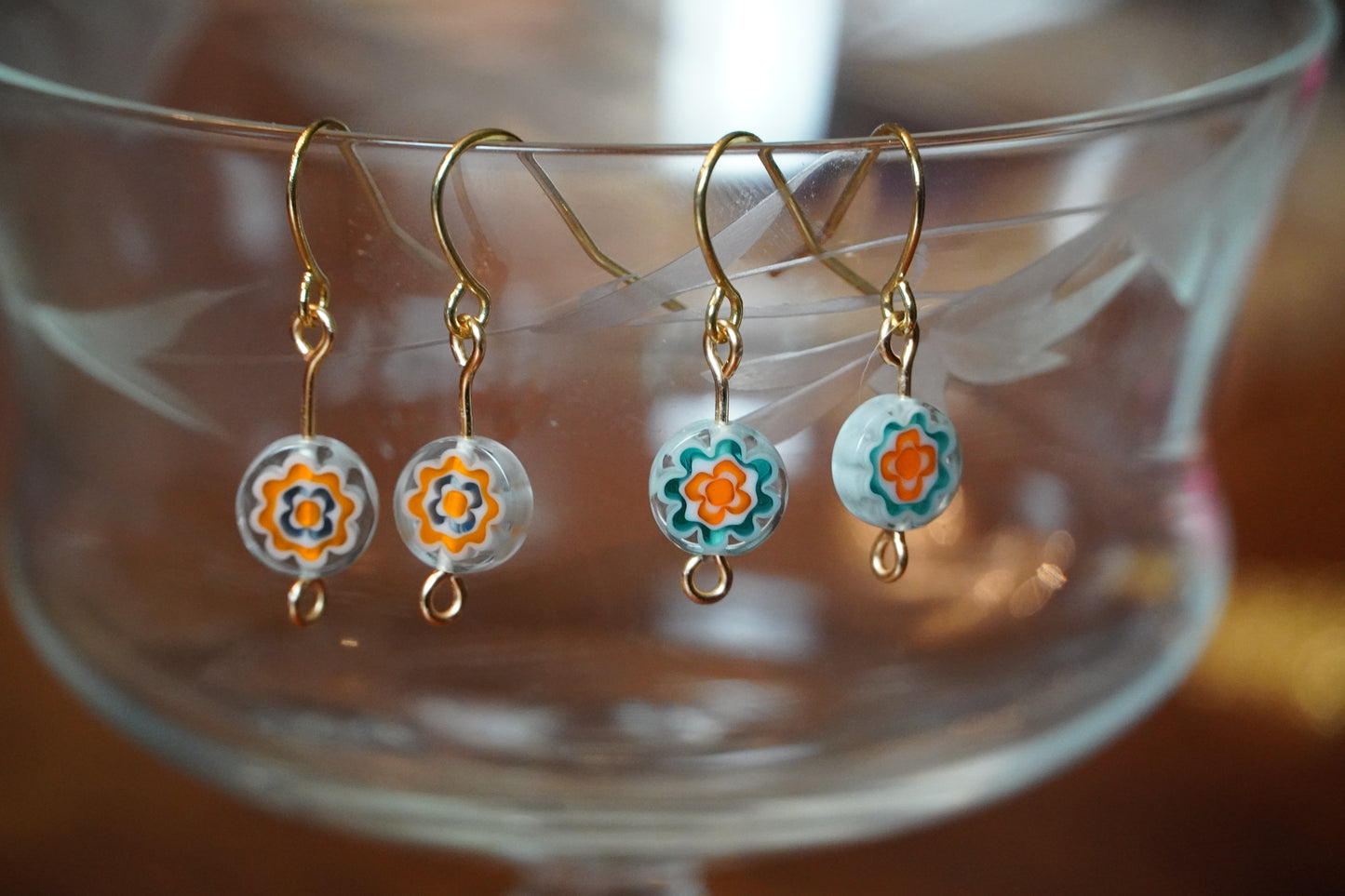 Glass Boho Earring Set