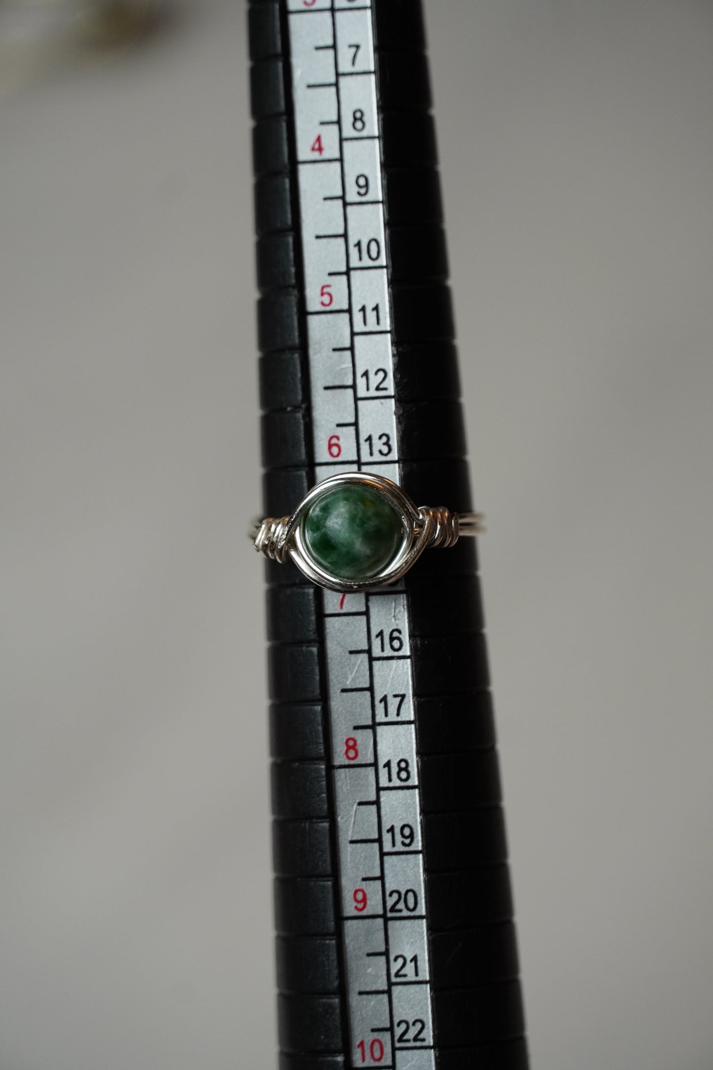 Silver Tree Agate Ring: Size 7