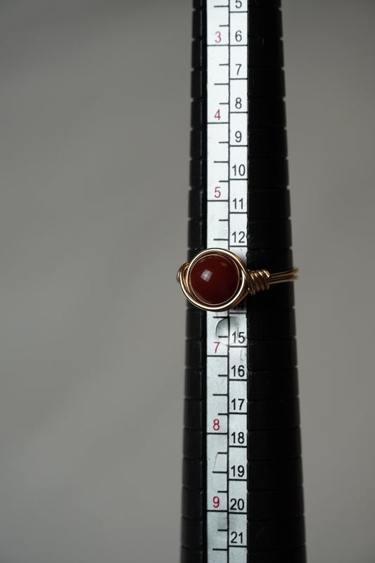 Gold Carnelian Ring: Size 6