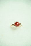 Gold Plated Carnelian Ring