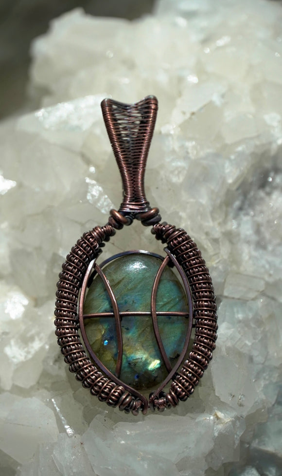 Pisces Labradorite Zodiac Pendant