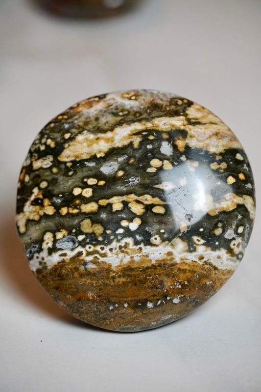 7th Vein Ocean Jasper Palm Stone