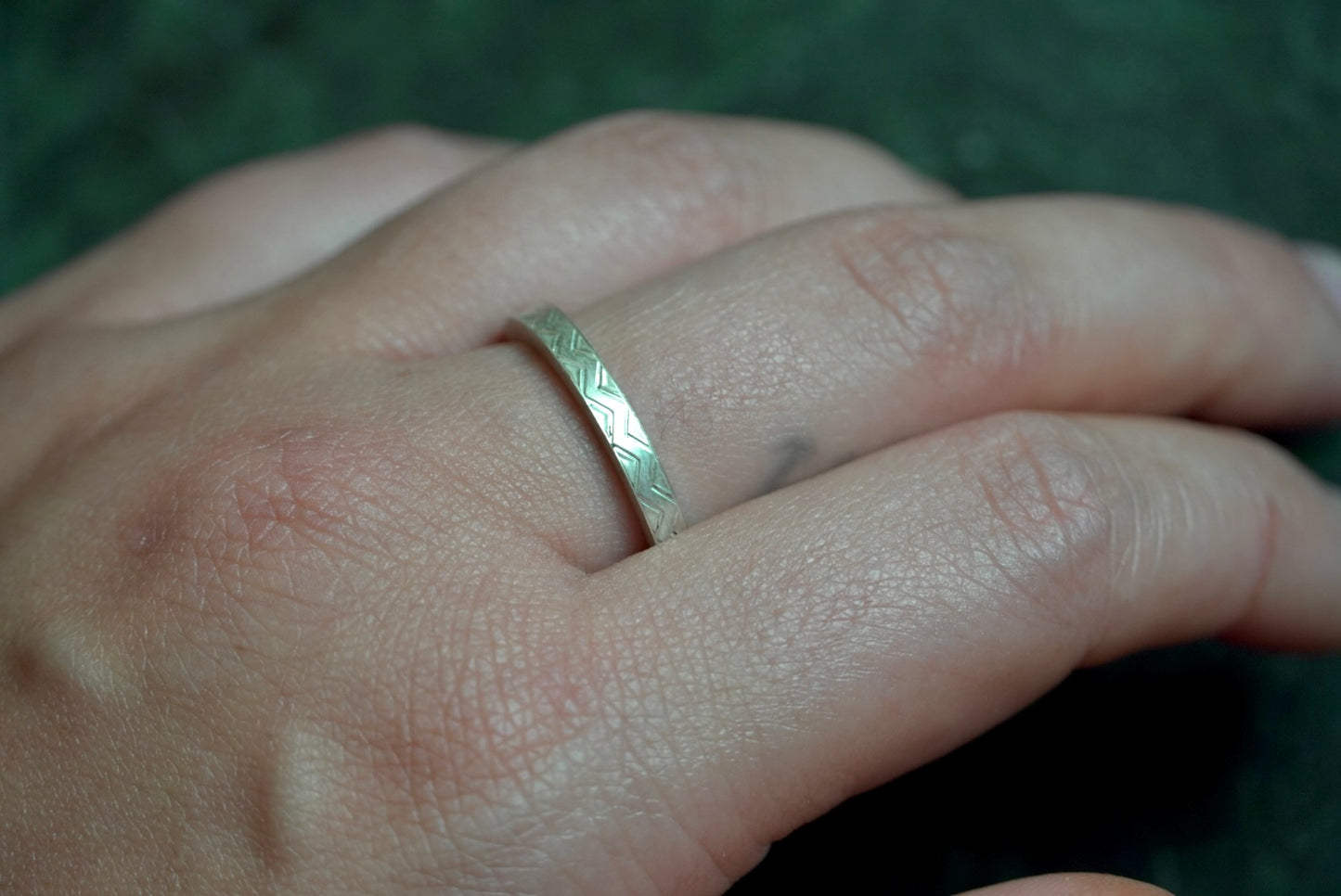 Sterling Silver Patterned Ring