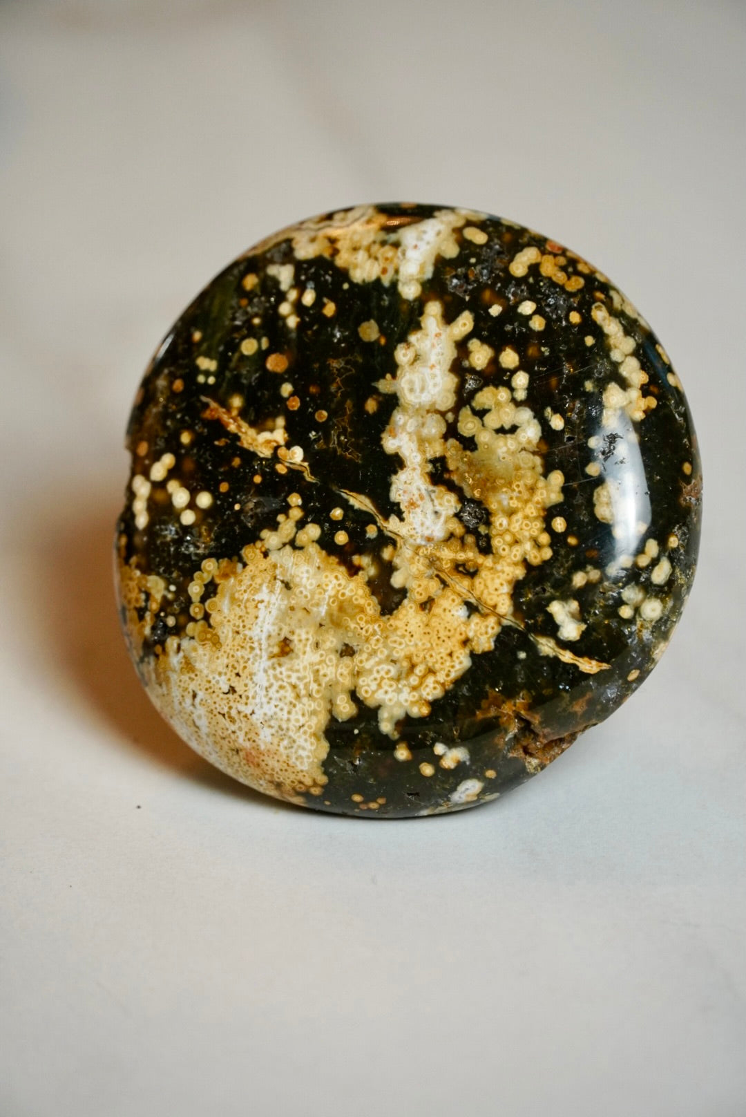 7th Vein Ocean Jasper Palm Stone