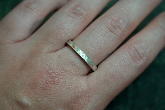 Sterling Silver Patterned Ring