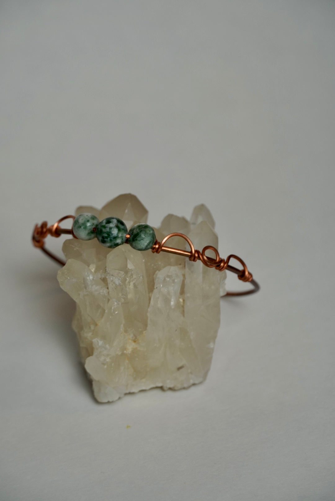 Tree Agate Copper Bangle