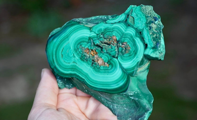 High Grade Malachite Slice