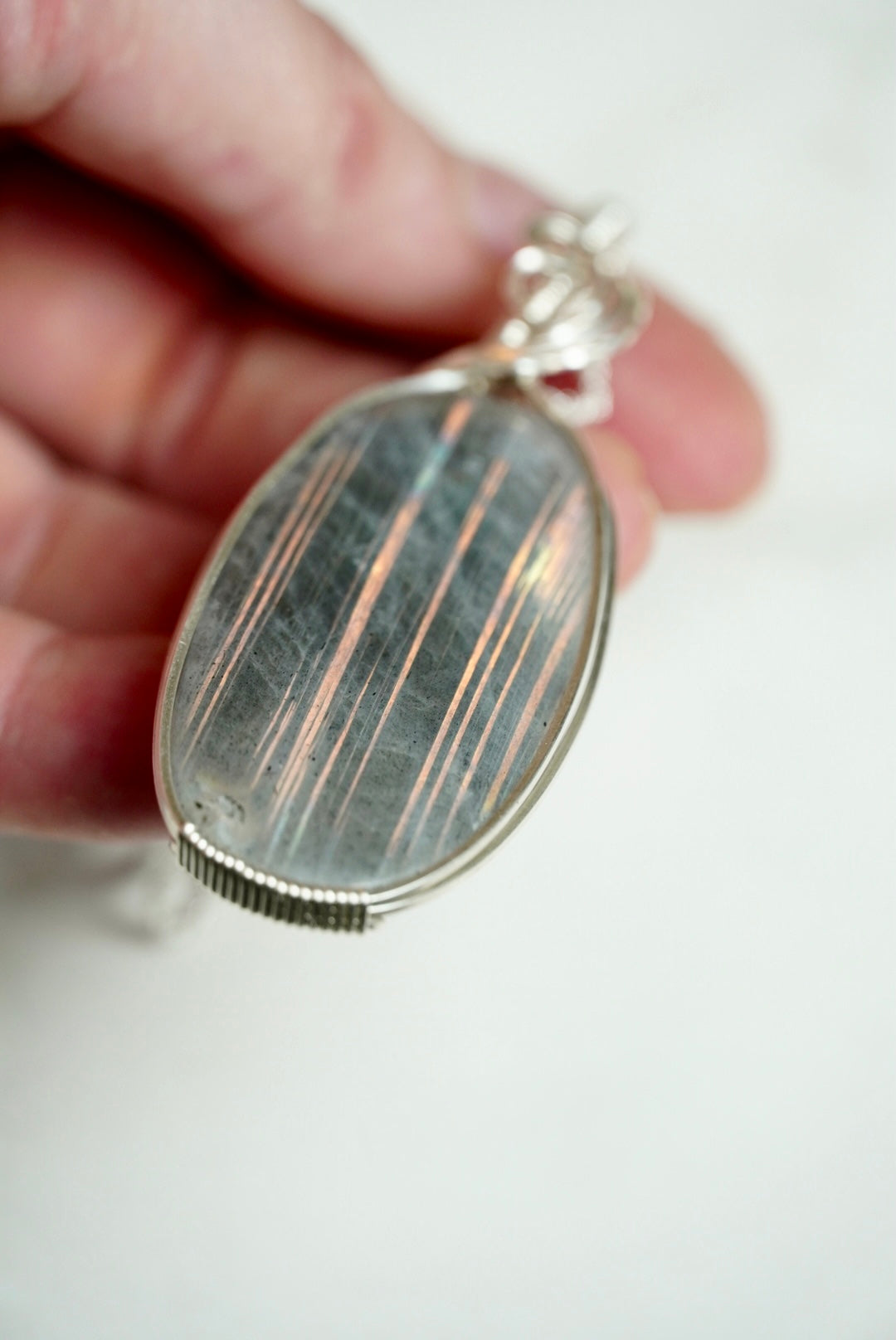 Rainbow Labradorite Dual Flash In Sterling Silver.