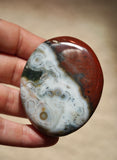 8th vein ocean jasper with red white and green coloring